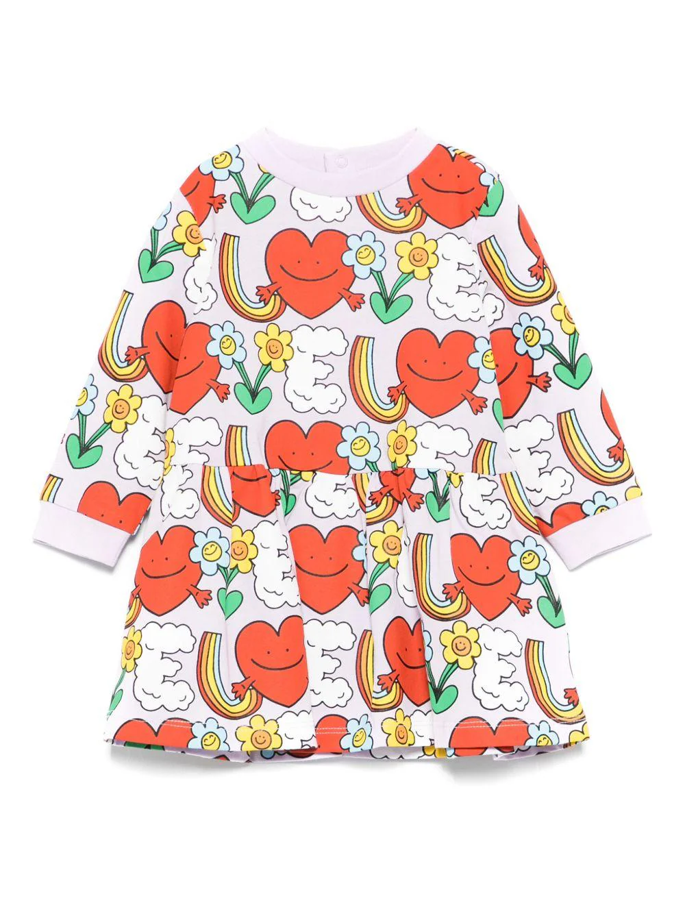 Abito per neonata Stella McCartney Kids lilla con stampa grafica