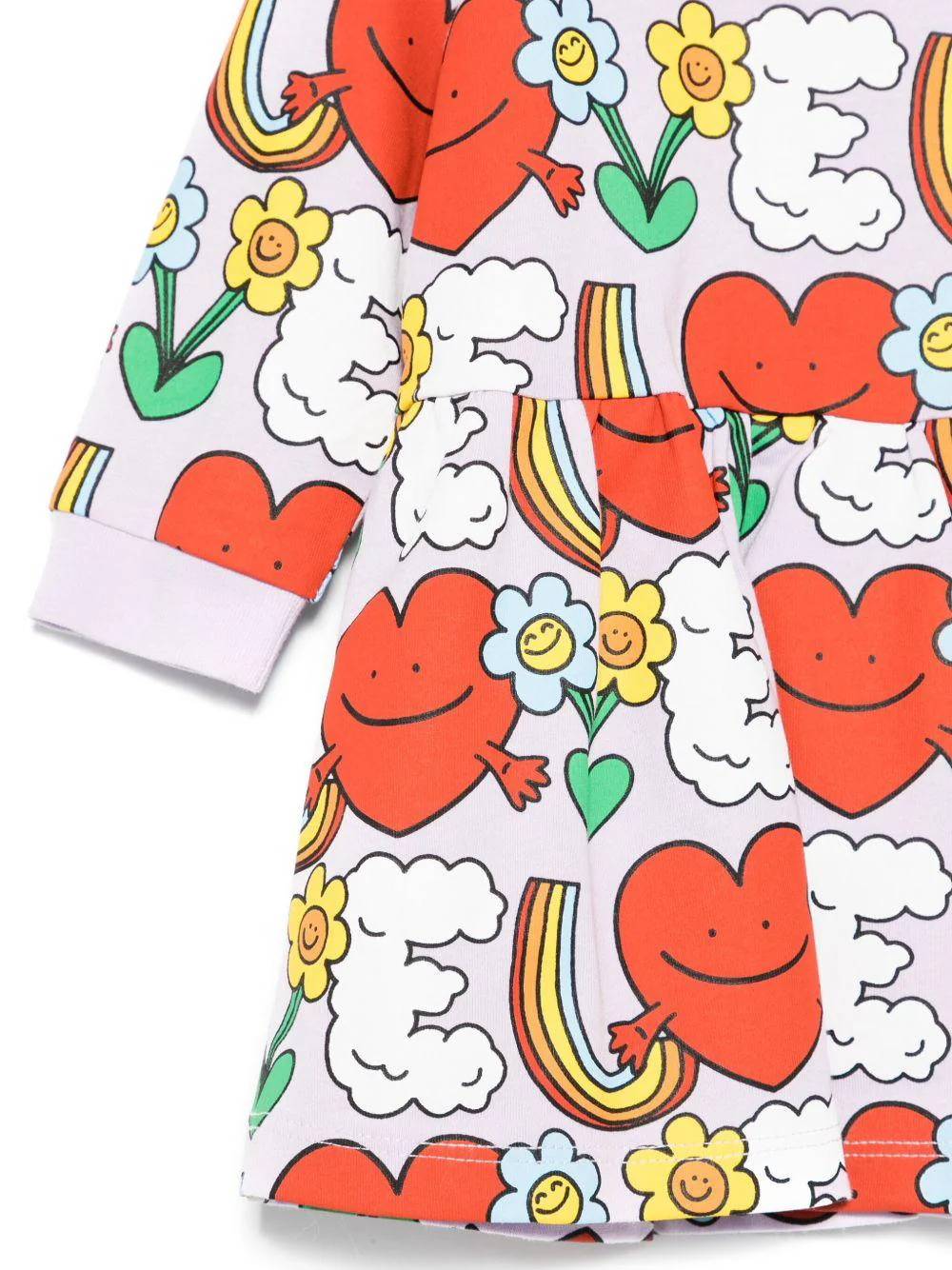 Abito per neonata Stella McCartney Kids lilla con stampa grafica - Image 3