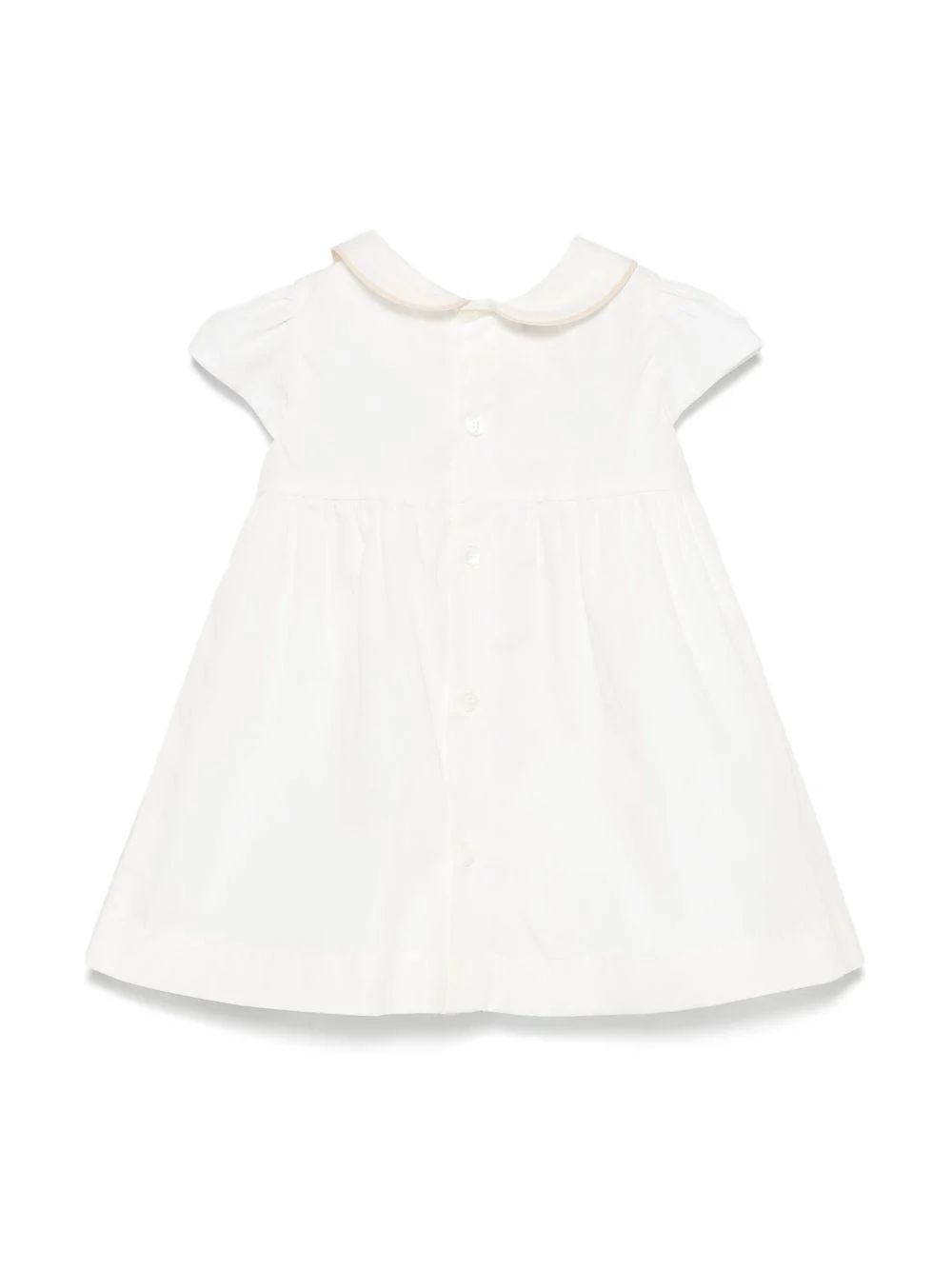 Abito per neonata Versace Kids bianco con chiusura posteriore con bottone - Image 2