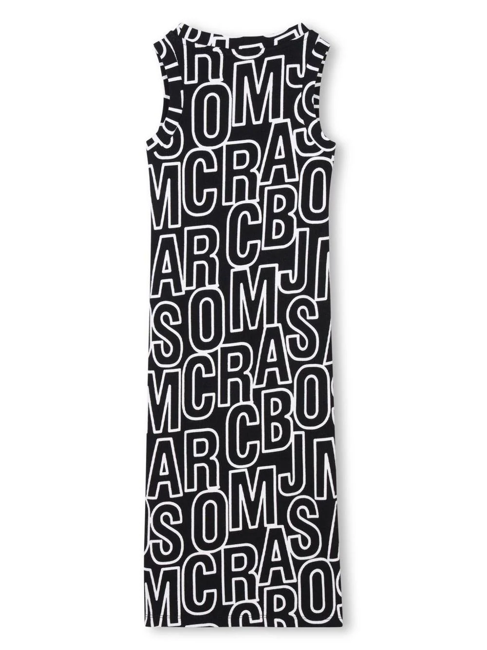 Abito smanicato con logo per bambina Marc Jacobs Kids nero con girocollo - Image 2