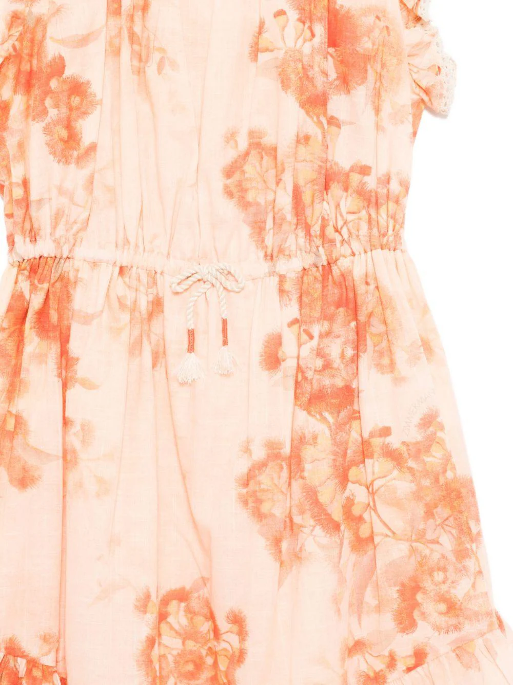 Abito Tallow per bambina ZIMMERMANN Kids arancione con stampa floreale - Image 2