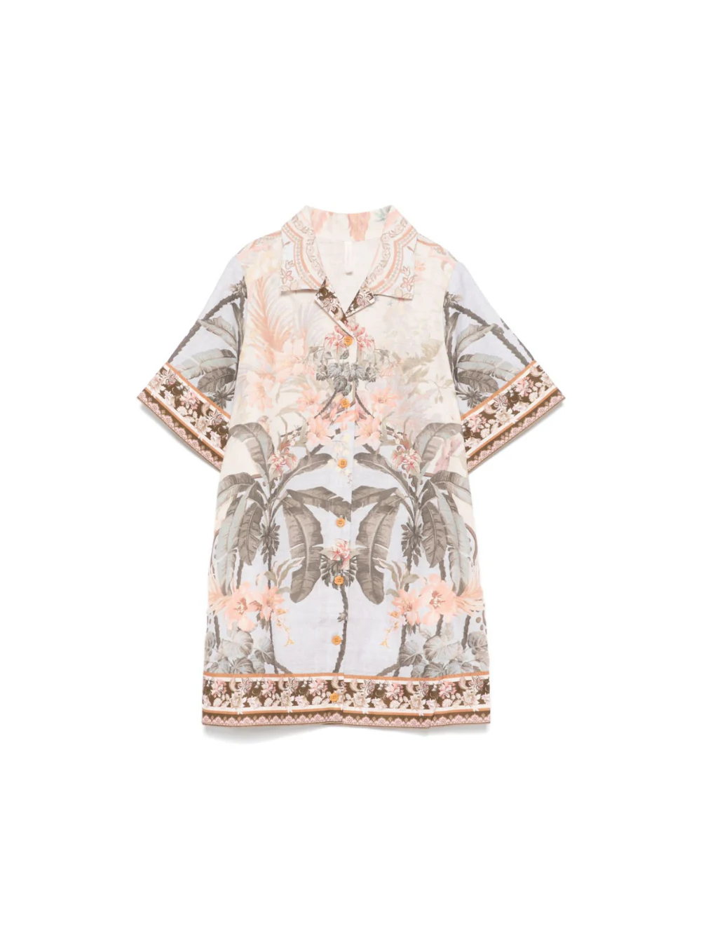 Abito Wylie per bambina ZIMMERMANN Kids beige con bordo smerlato