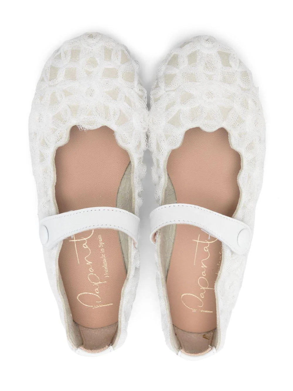 Ballerina per bambina Eli1957 bianco in tulle con chiusura laterale a strappo - Image 3