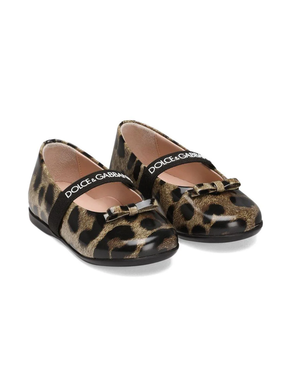 Ballerine con fiocco per bambina Dolce & Gabbana Kids animalier con stampa leopardata - Image 2