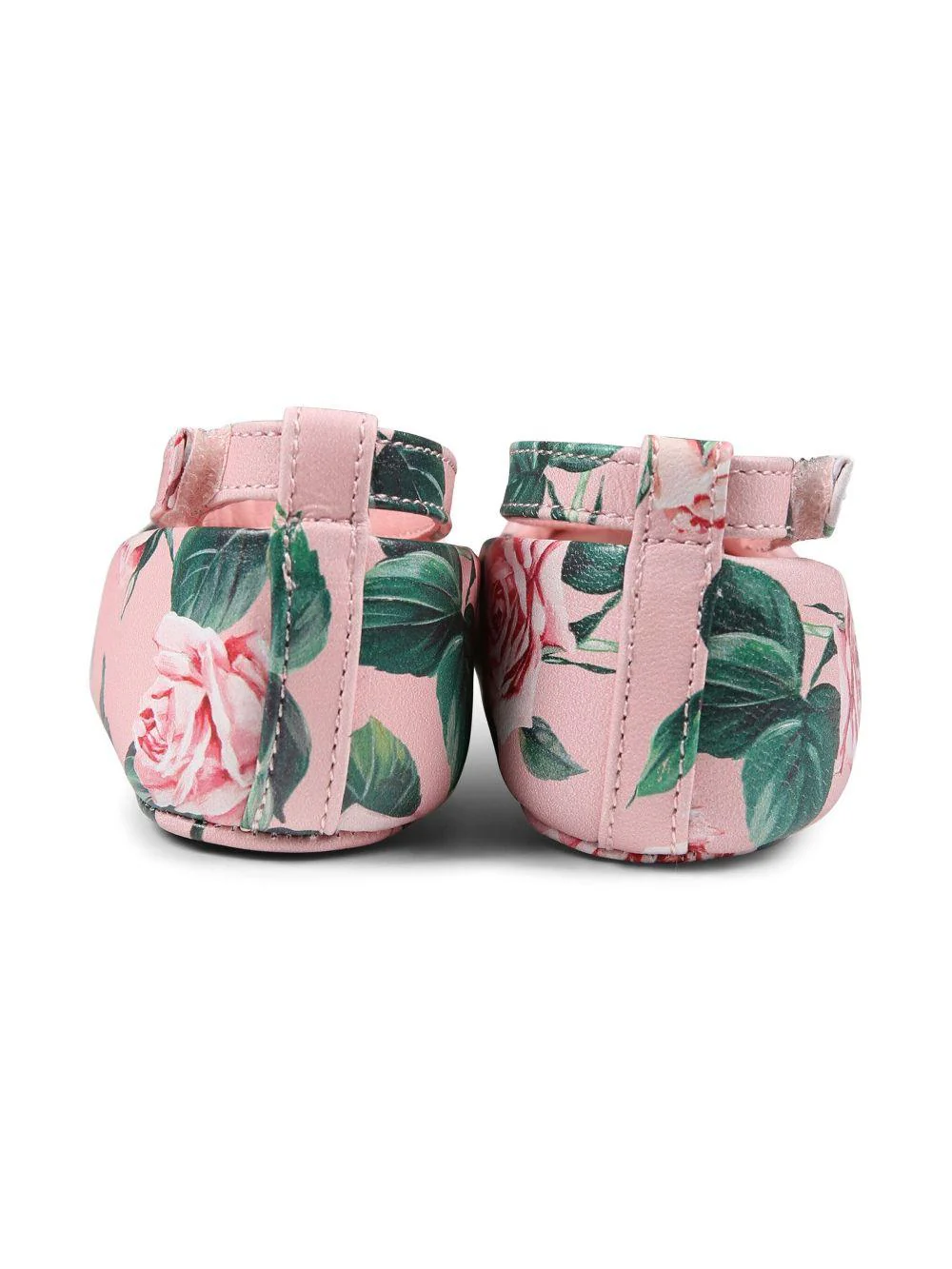 Ballerine con stampa per neonata Dolce & Gabbana Kids rosa con suola piatta - Image 3