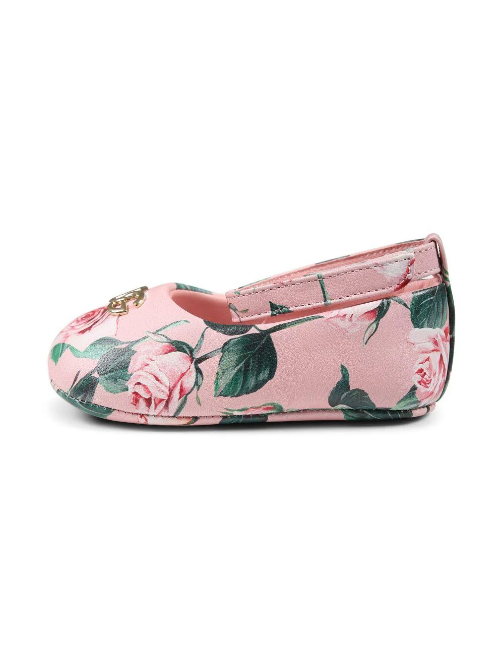 Ballerine con stampa per neonata Dolce & Gabbana Kids rosa con suola piatta - Image 4