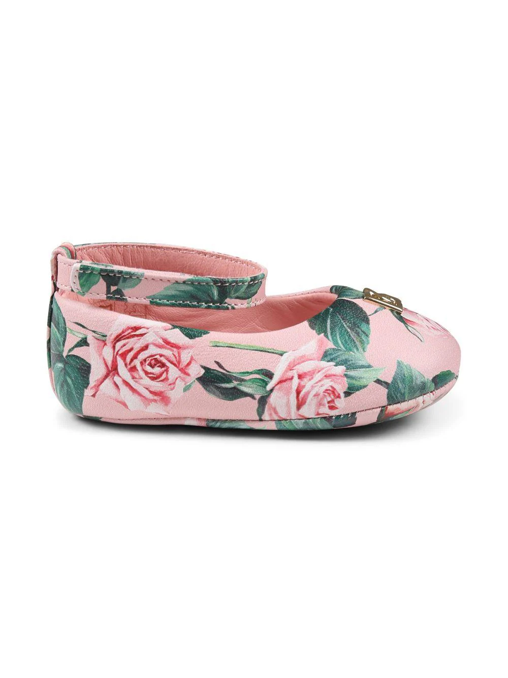 Ballerine con stampa per neonata Dolce & Gabbana Kids rosa con suola piatta - Image 5