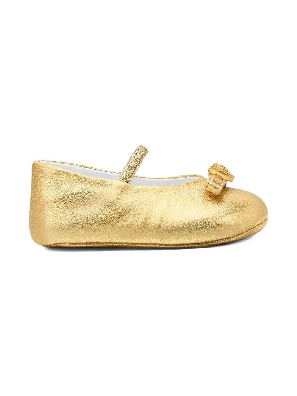 Ballerine Gianni Ribbon per neonata Versace Kids color oro