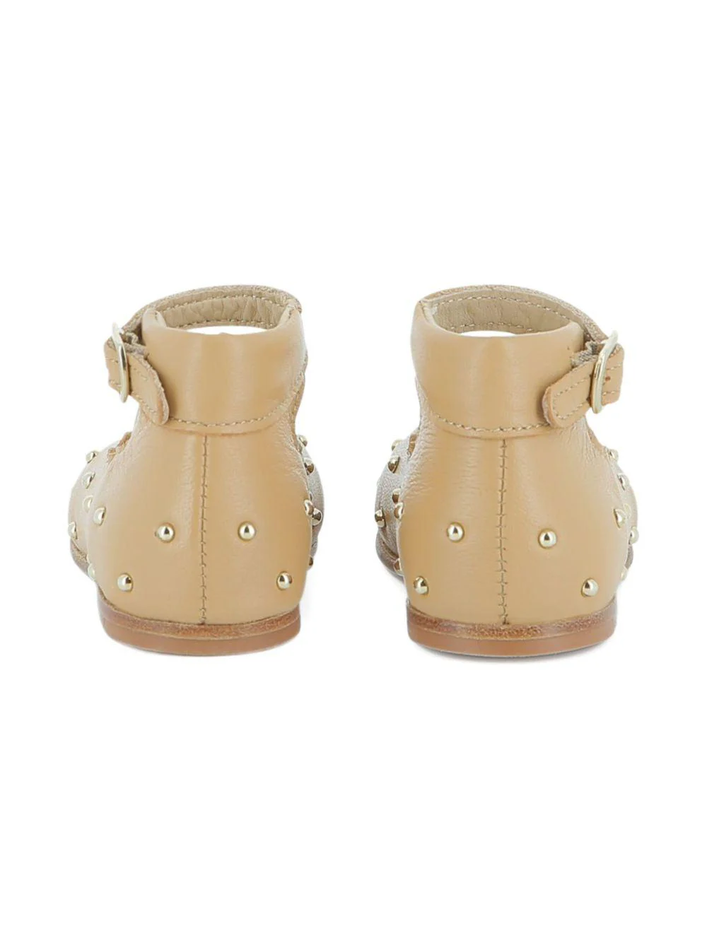 Ballerine per bambina Chloé Kids beige con orlo a smerlo - Image 7