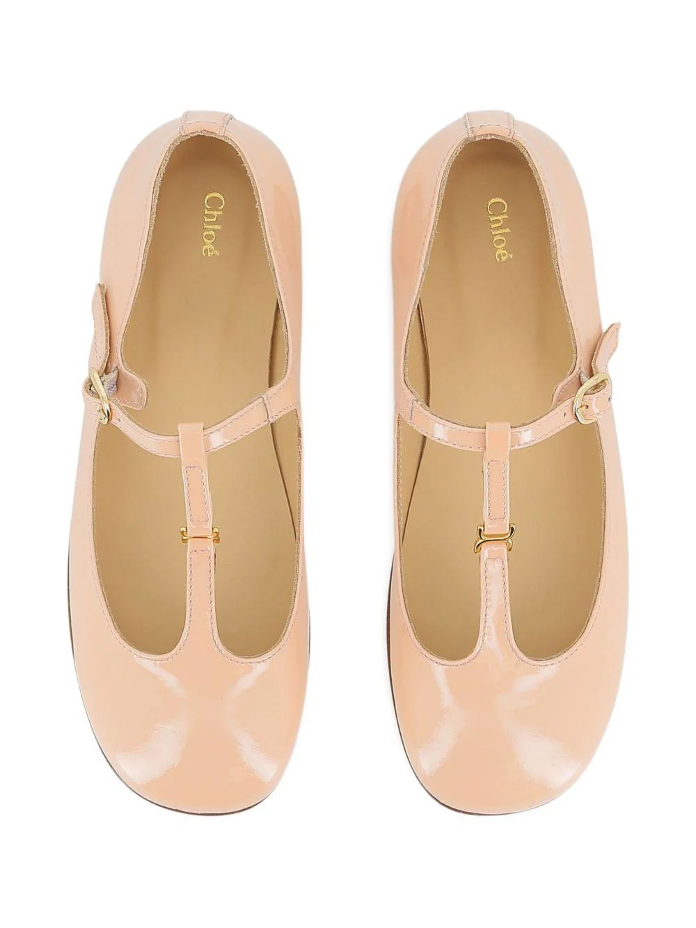 Ballerine per bambina Chloé Kids rosa con cinturino a T - Image 2