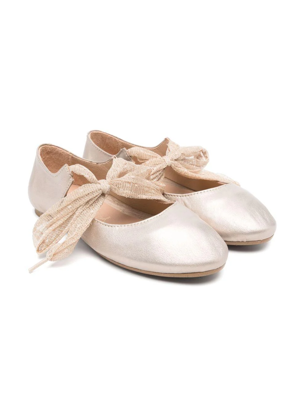 Ballerine per bambina eli1957 rosa Angelito Plumeti con chiusura frontale con fiocco