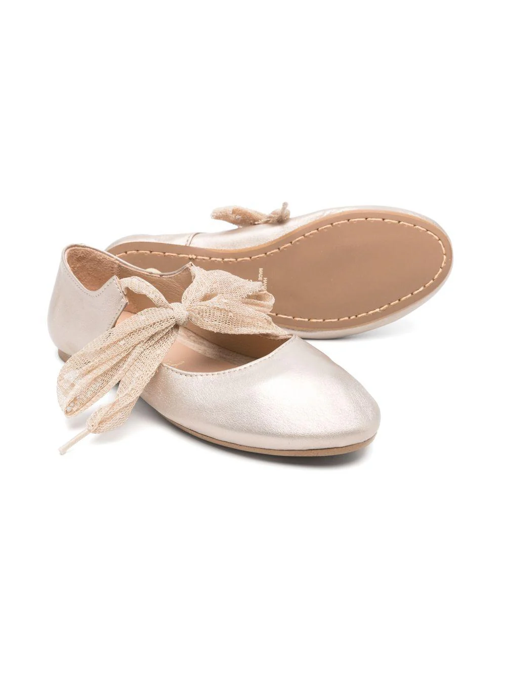 Ballerine per bambina eli1957 rosa Angelito Plumeti con chiusura frontale con fiocco - Image 2