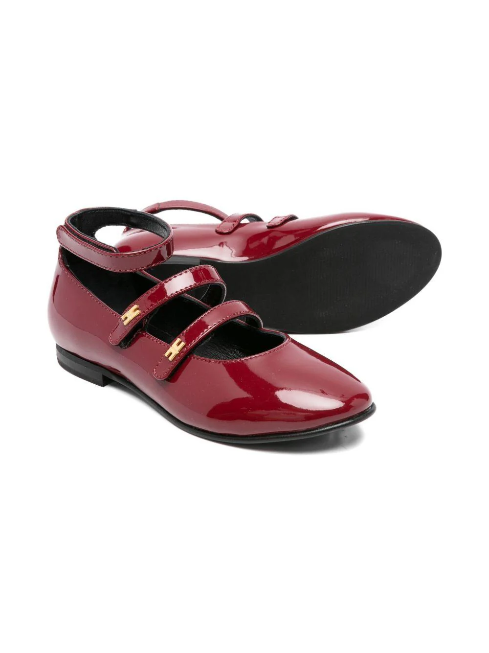 Ballerine per bambina Elisabetta Franchi La Mia Bambina rosse con cinturino alla caviglia - Image 2