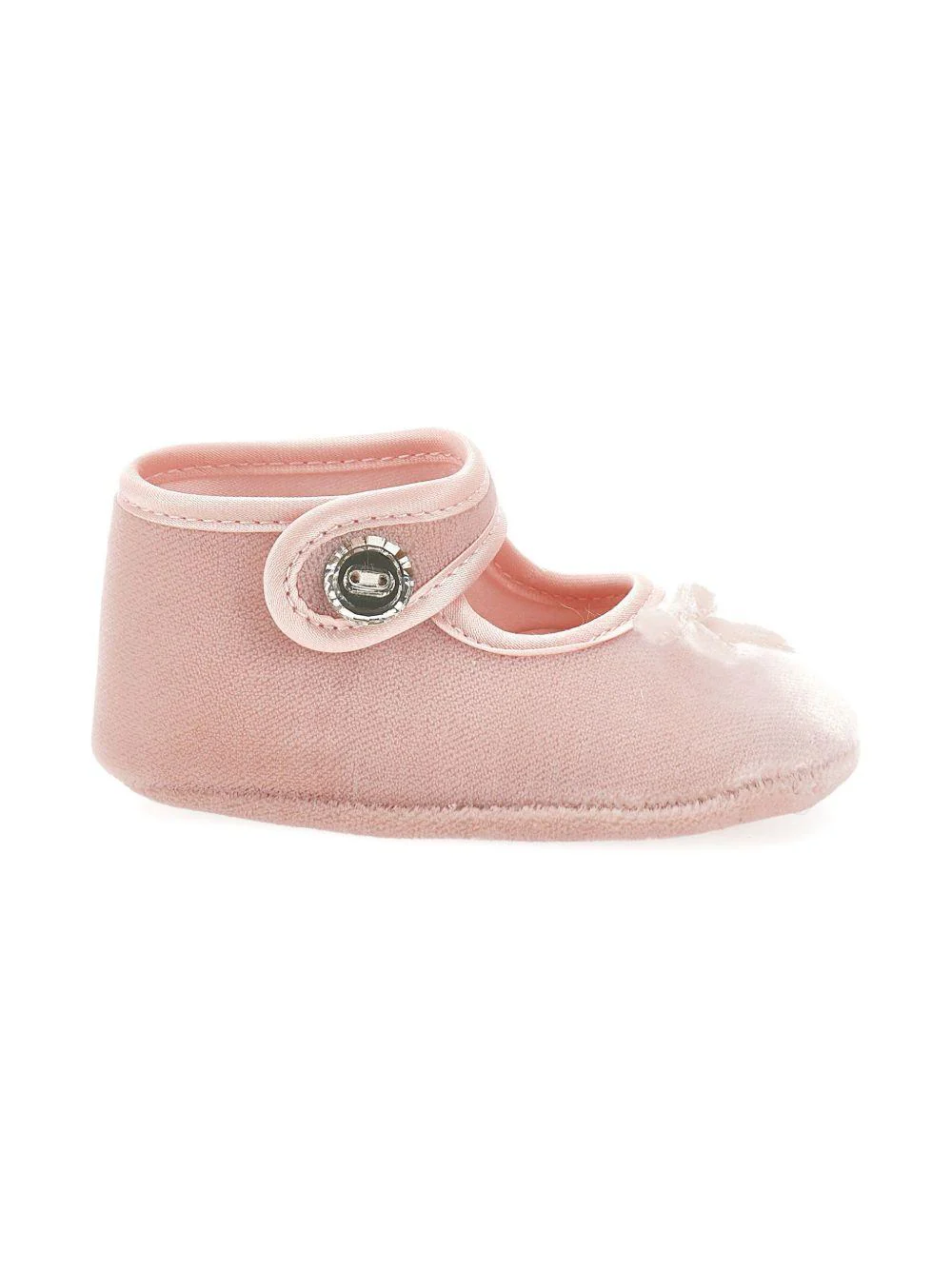 Ballerine per neonata Monnalisa rosa con cinturino Mary Jane - Image 3