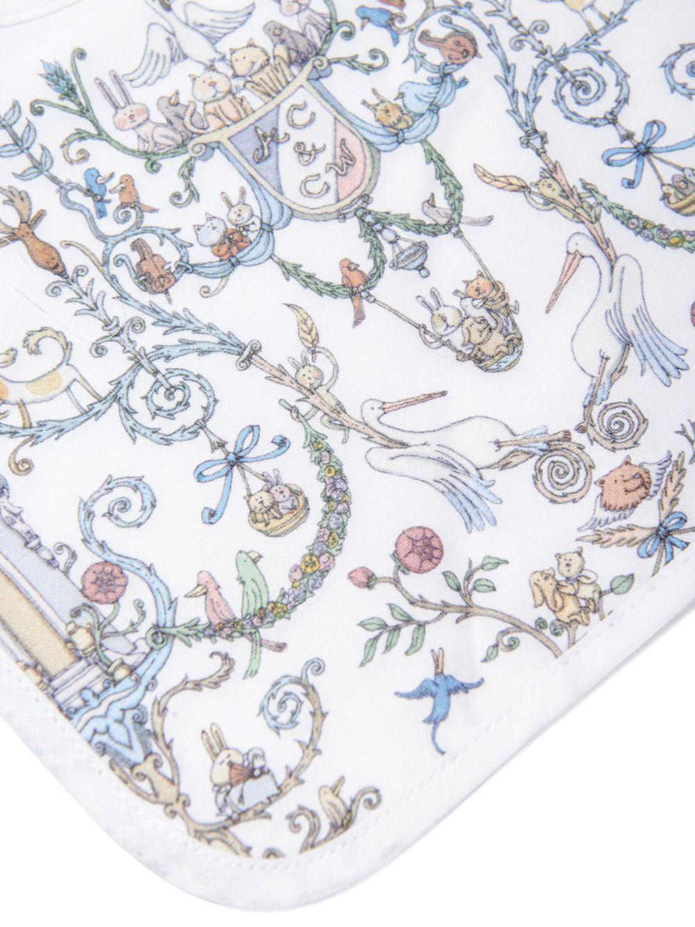 Bavaglino per neonati Atelier Choux bianco con stampa - Image 3