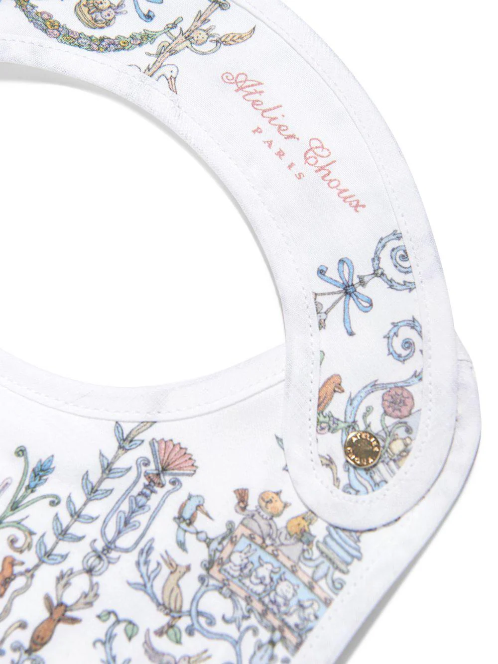 Bavaglino per neonati Atelier Choux bianco con stampa - Image 4