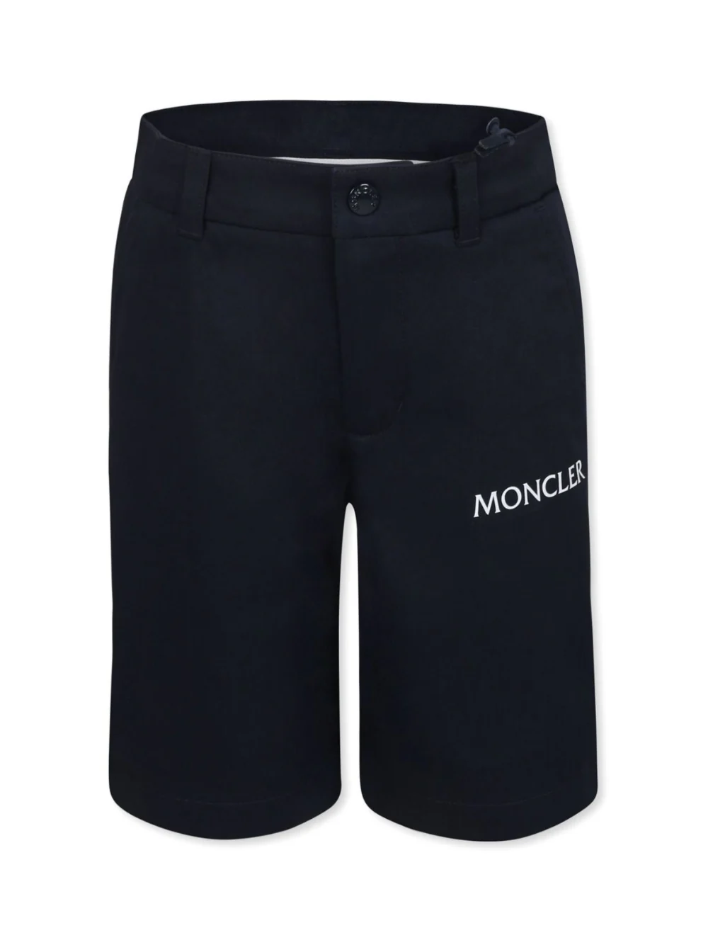 Bermuda con logo per bambino Moncler Enfant blu con passanti