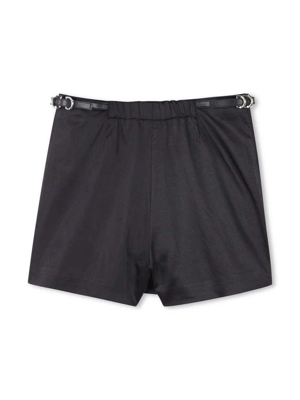 Bermuda con ricamo per bambina Givenchy Kids nero con tessuto in raso - Image 2