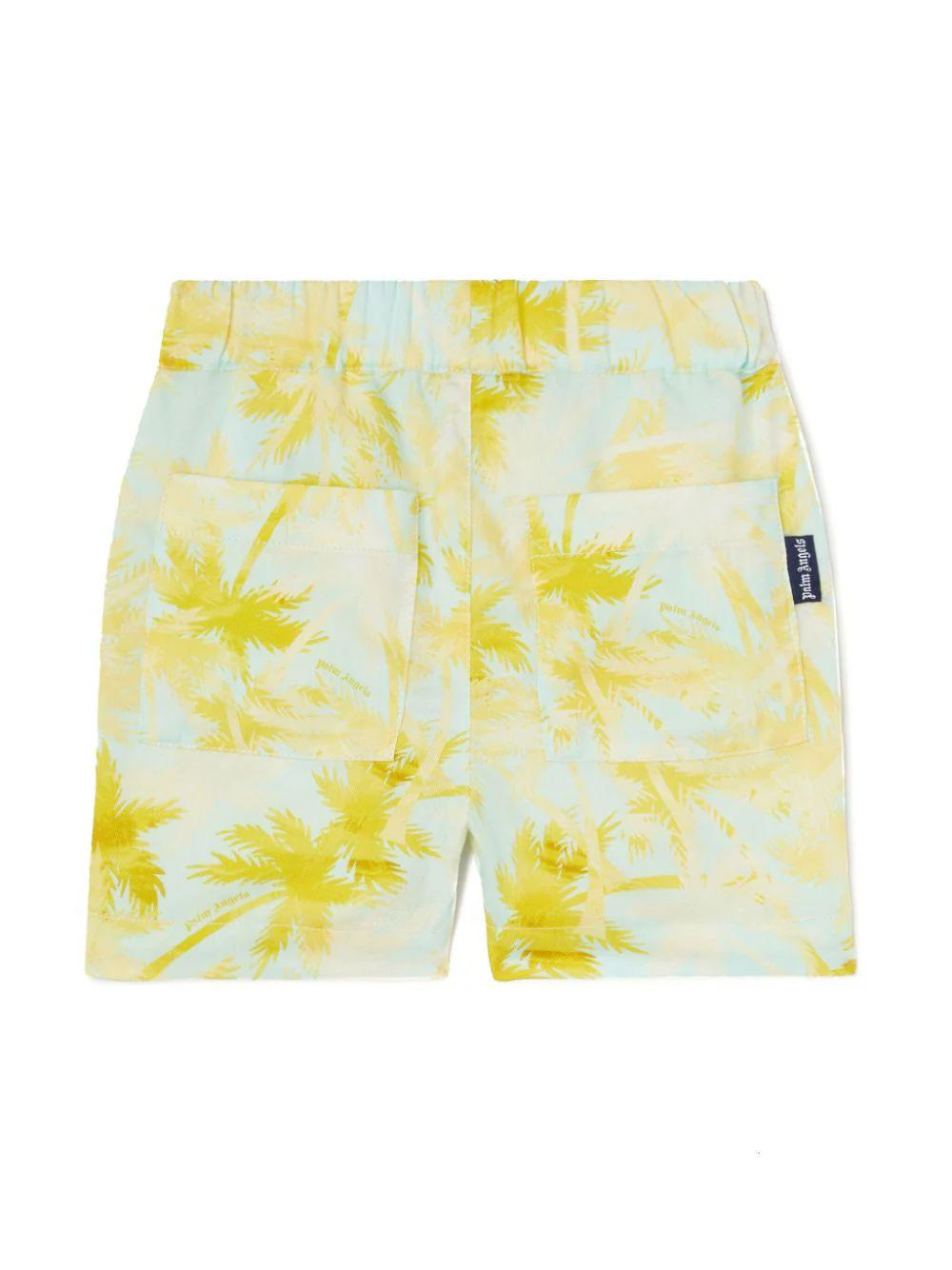 Bermuda con stampa per neonato Palm Angels Kids verde con vita elasticizzata - Image 3
