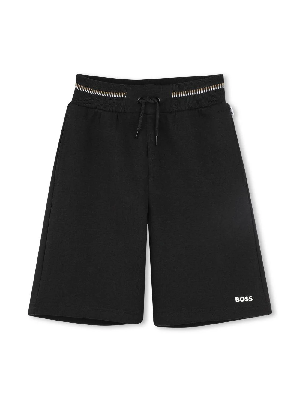 Bermuda con taglio dritto per bambino BOSS Kidswear nero con tasche laterali