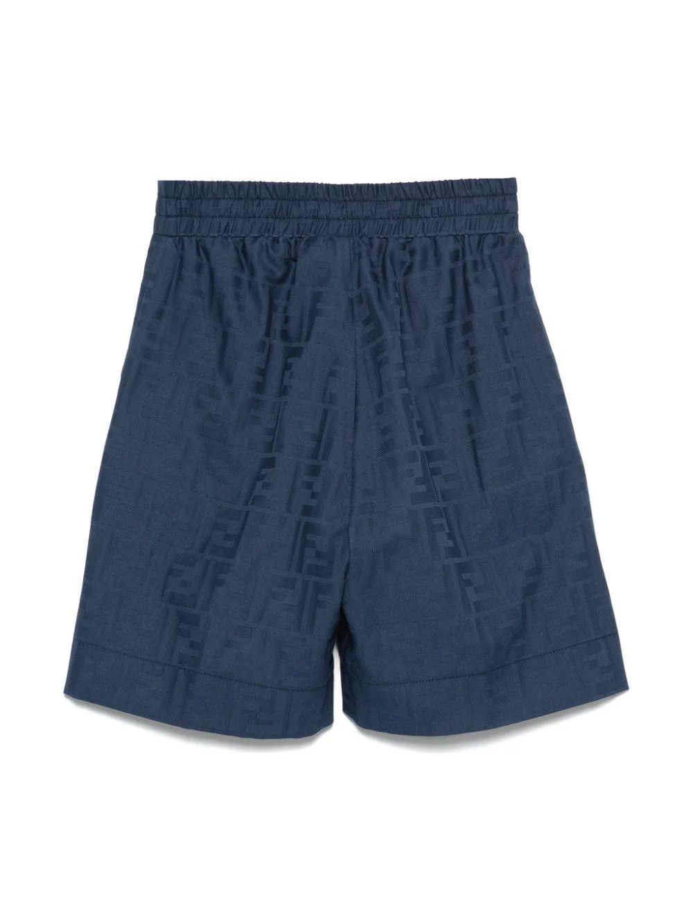 Bermuda junior in cotone per bambino Fendi Kids blu con logo allover - Image 2