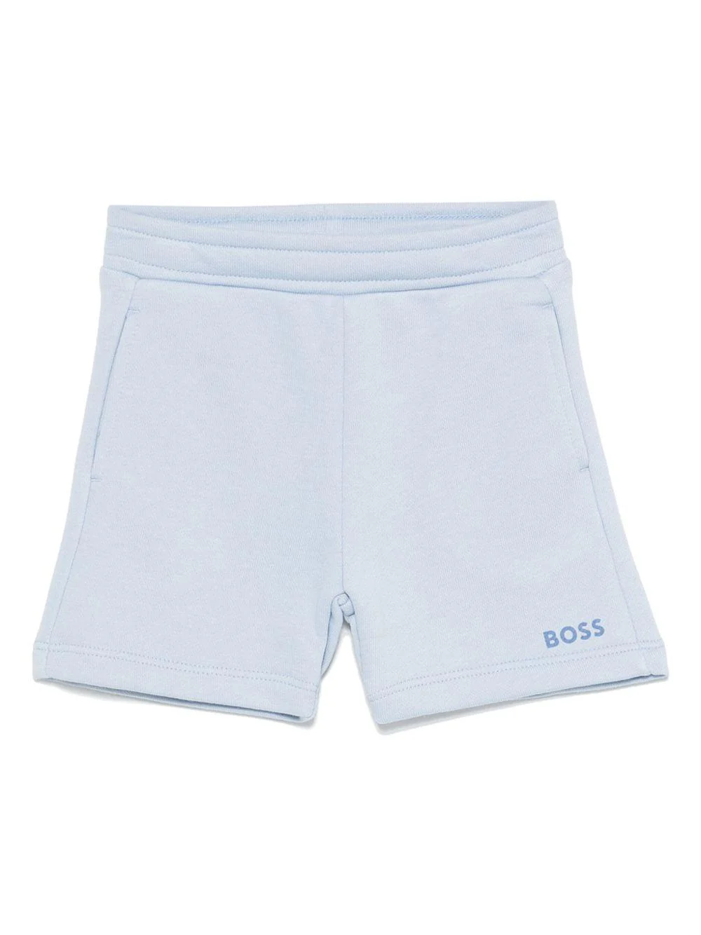 Bermuda per neonato Boss Kidswear azzurro con stampa con logo
