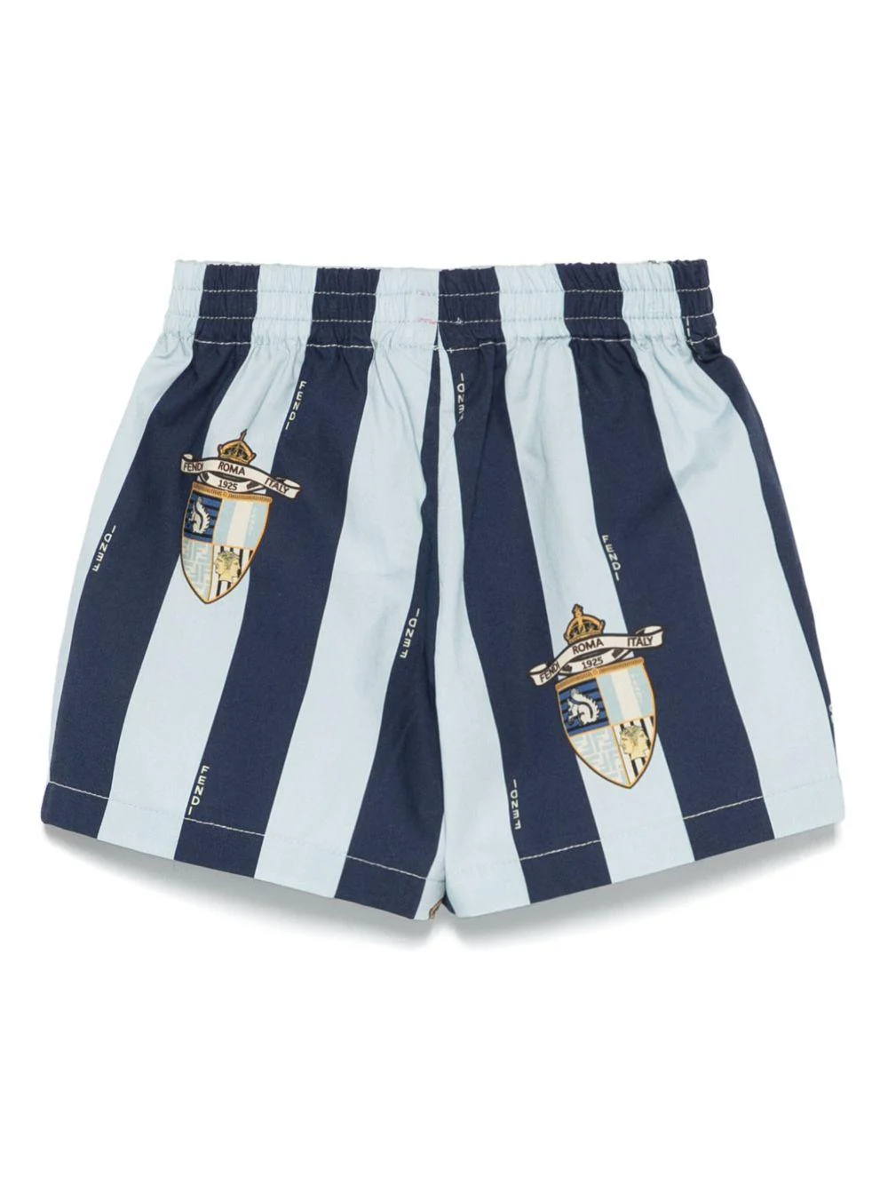 Bermuda per neonato Fendi Kids blu con logo - Image 2