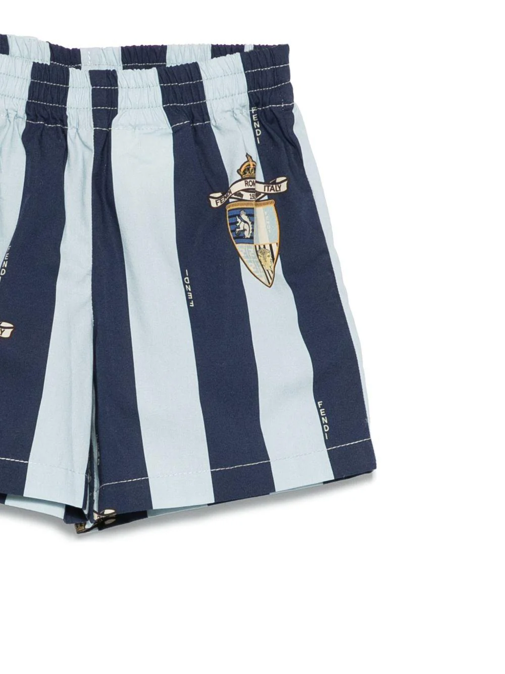 Bermuda per neonato Fendi Kids blu con logo - Image 3
