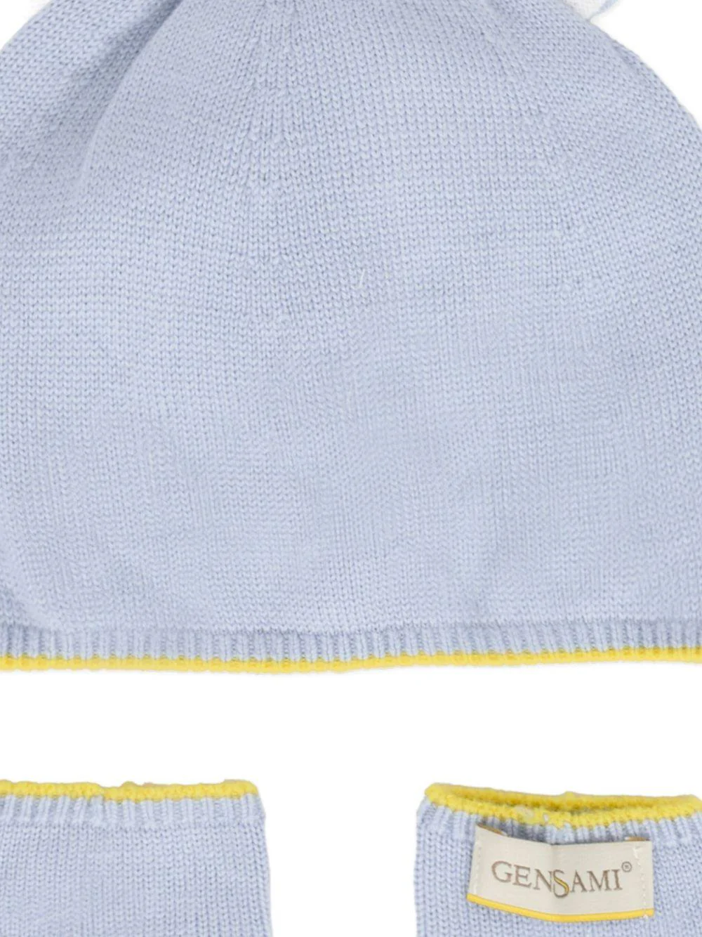 Berretto e calzini per neonati Gensami Kids azzurro con bordo a contrasto (2 pezzi) - Image 2
