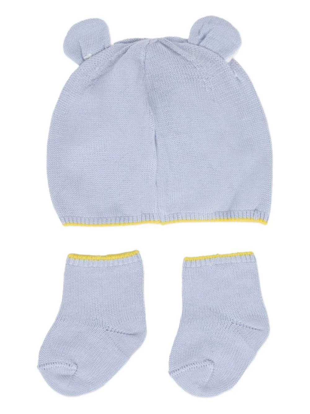 Berretto e calzini per neonati Gensami Kids azzurro con bordo a contrasto (2 pezzi) - Image 3