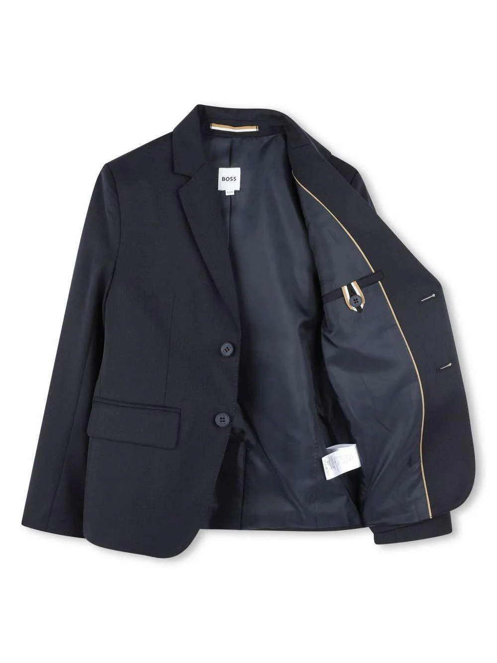 Blazer Ceremony per bambino BOSS Kidswear blu con polsini con bottone - Image 3