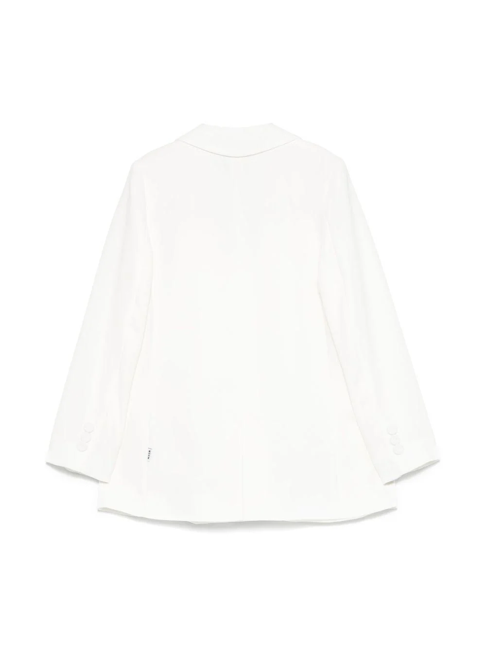 Blazer in crêpe per bambina MSGM Kids bianco con stampa a fiori - Image 2