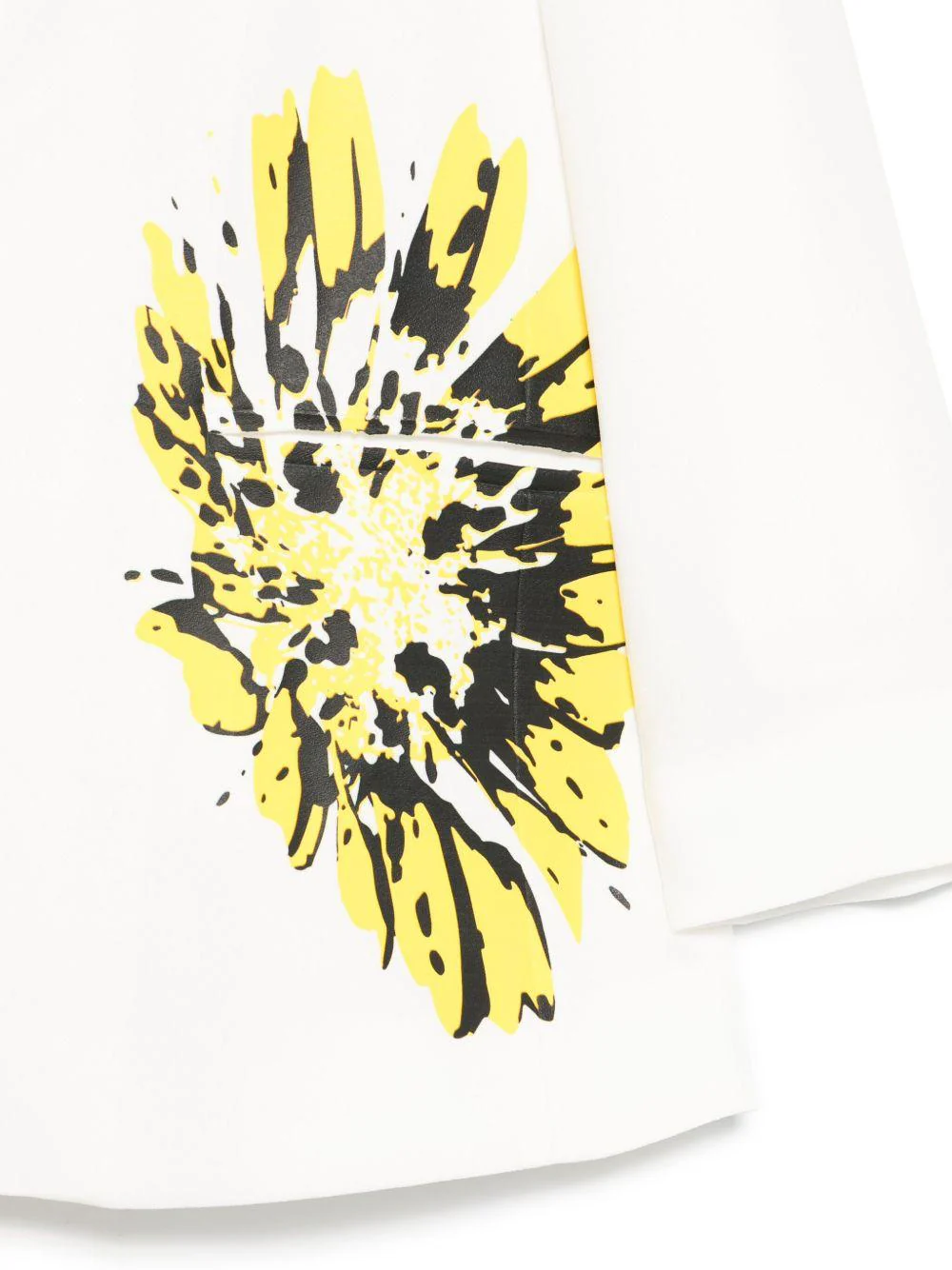 Blazer in crêpe per bambina MSGM Kids bianco con stampa a fiori - Image 3