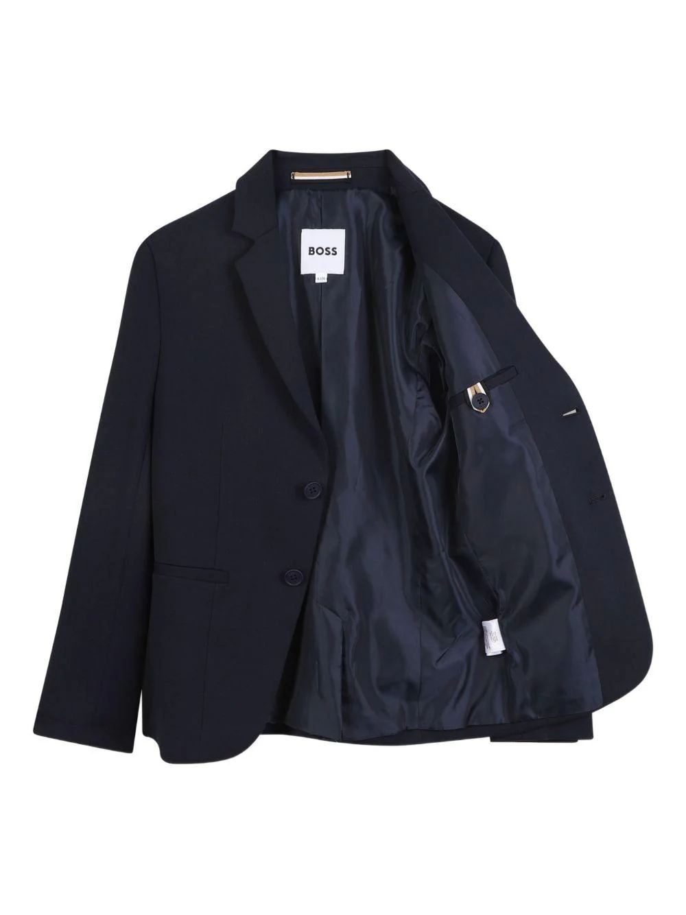 Blazer monopetto per bambino BOSS Kids blu con revers classici - Image 2