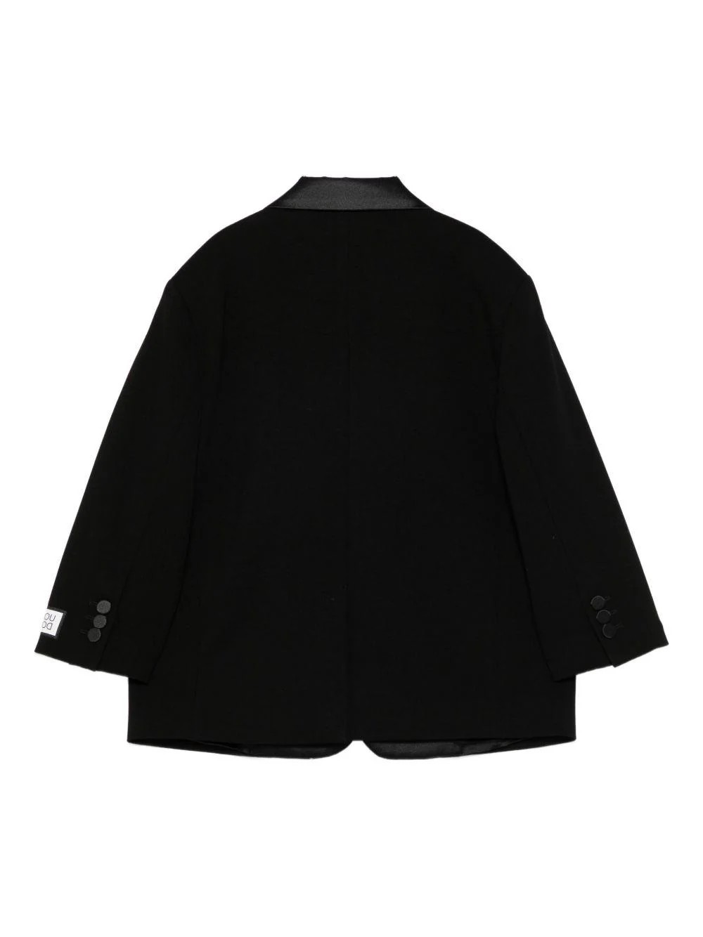 Blazer per bambina Douuod Kids nero a tre bottoni con revers classici - Image 3