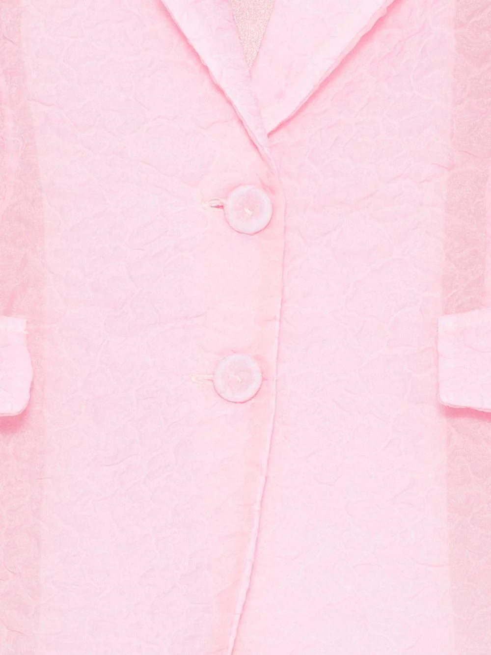 Blazer per bambina Vivetta rosa con chiusura frontale e tasca a filetto sul petto - Image 2