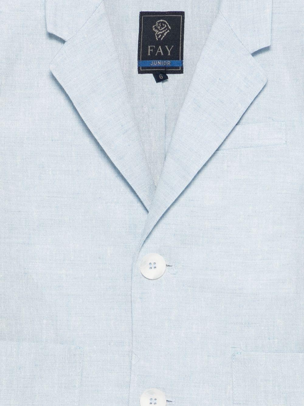 Blazer per bambino Fay Kids azzurro con revers classici - Image 3