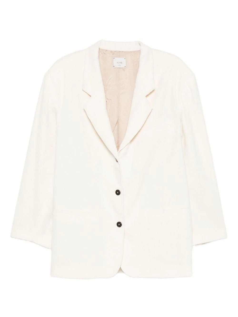 Blazer per donna Alysi bianco con texture a coste