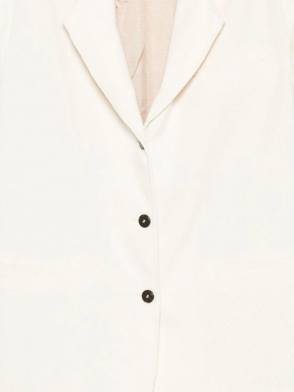 Blazer per donna Alysi bianco con texture a coste - Image 2