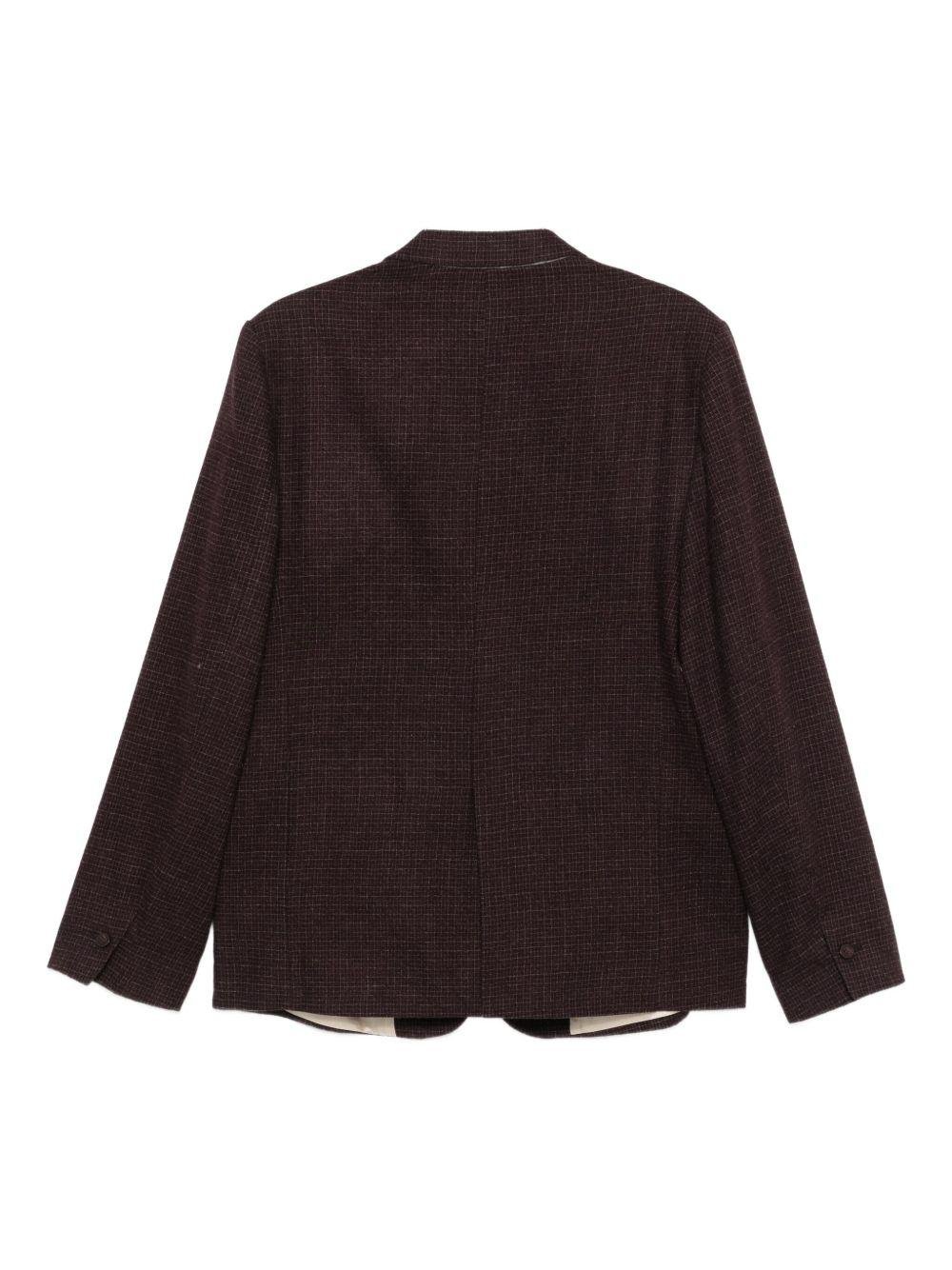 Blazer per donna ALYSI viola con motivo a quadri - Image 2
