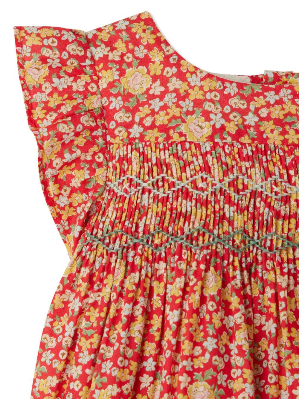 Blusa Naomie per neonata Bonpoint rosso con chiusura posteriore con bottoni - Image 3