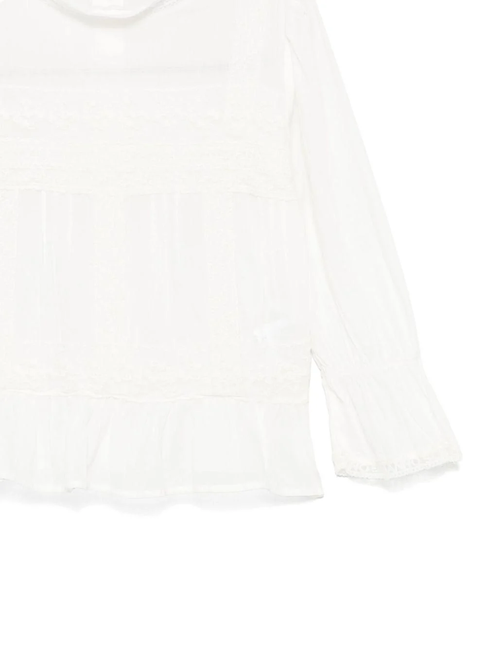 Blusa per bambina Ermanno Scervino Junior bianco con ricamo - Image 2