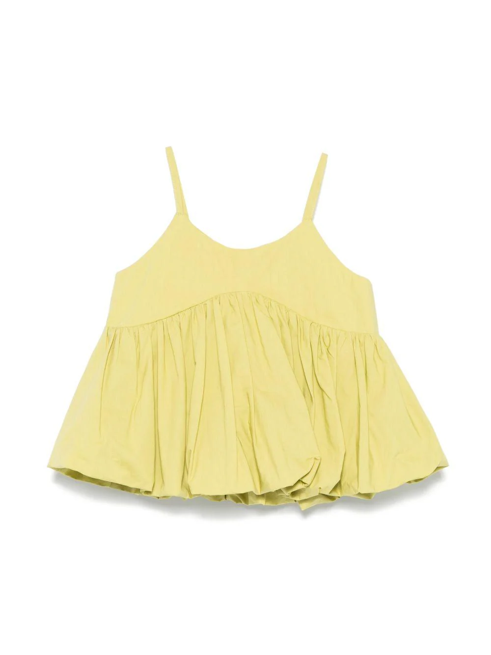 Blusa per bambina Pinko Kids verde a palloncino con scollo a V - Image 3