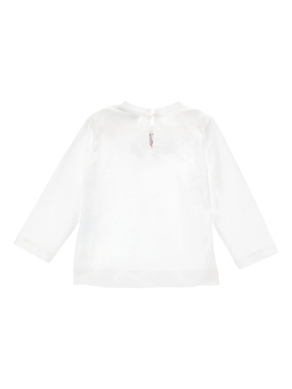 Blusa per neonata Monnalisa bianca con stampa a fiori - Image 3