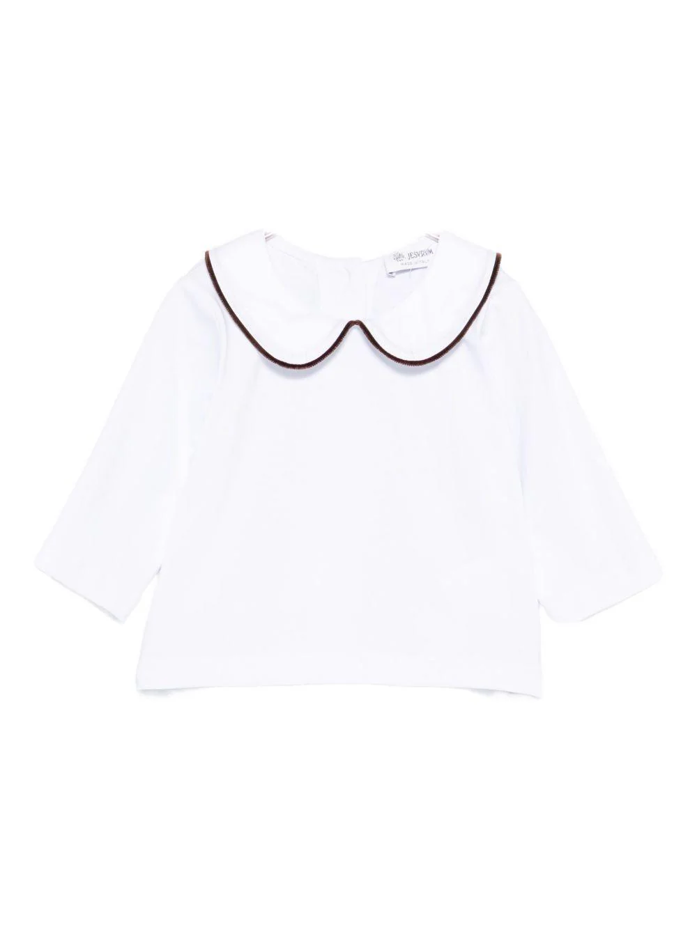 Blusa per neonati Jesurum Baby bianca con colletto alla Peter Pan