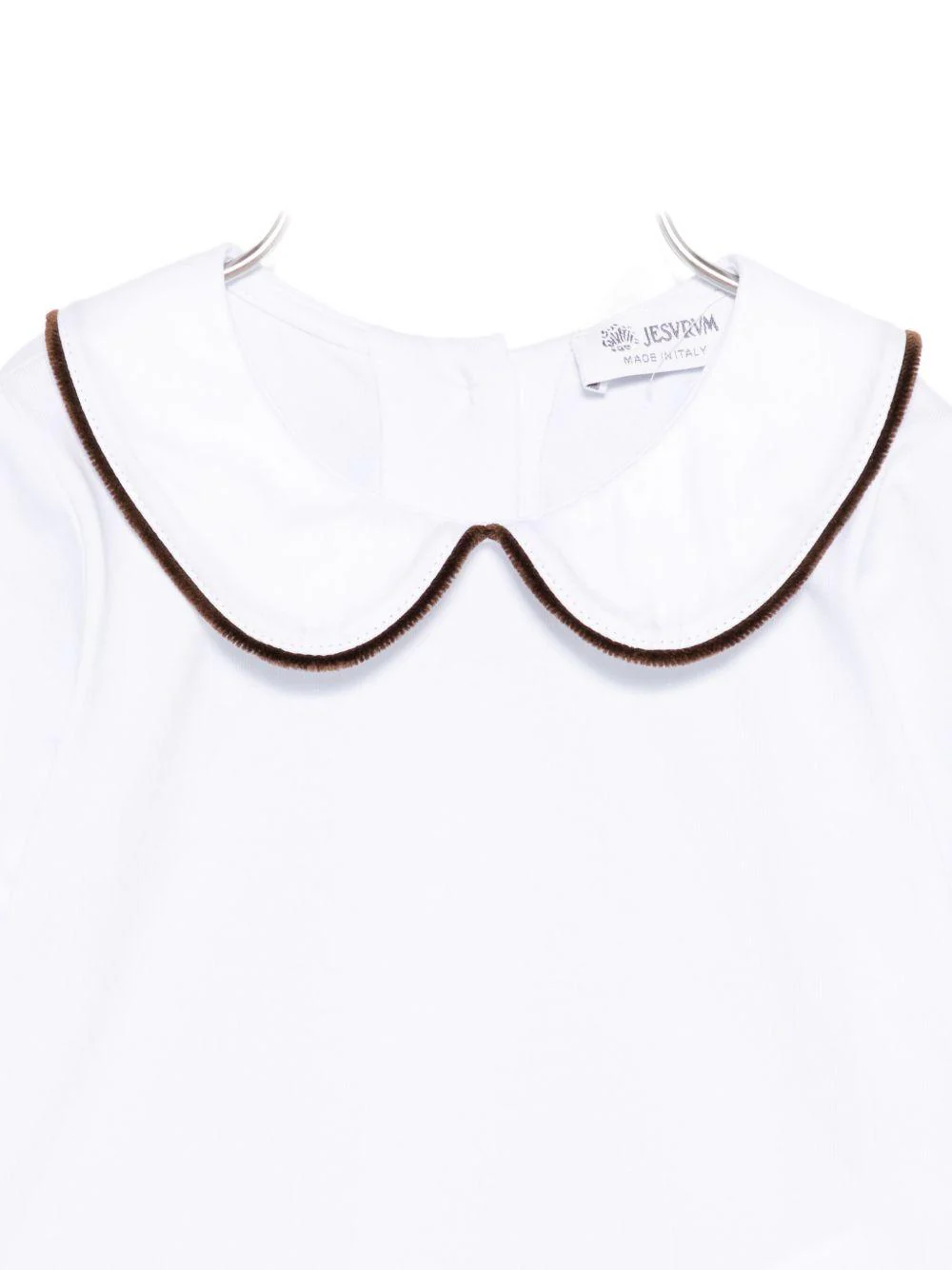 Blusa per neonati Jesurum Baby bianca con colletto alla Peter Pan - Image 2