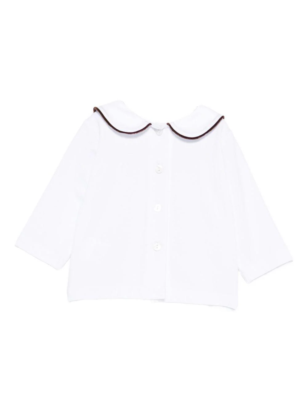 Blusa per neonati Jesurum Baby bianca con colletto alla Peter Pan - Image 3