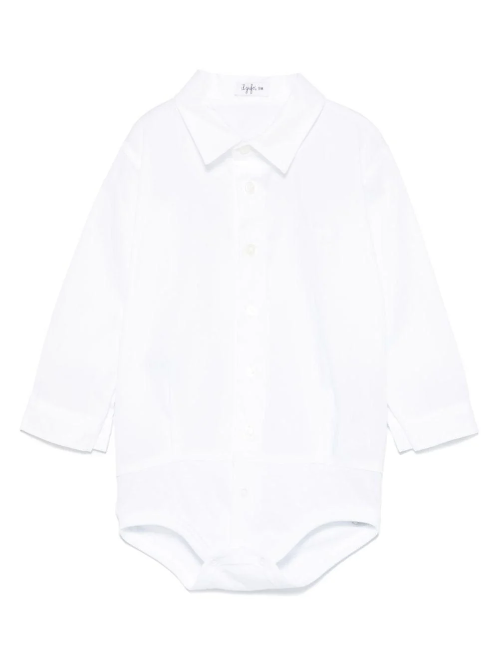 Body in voile di cotone per neonata Il Gufo bianco con logo sul petto