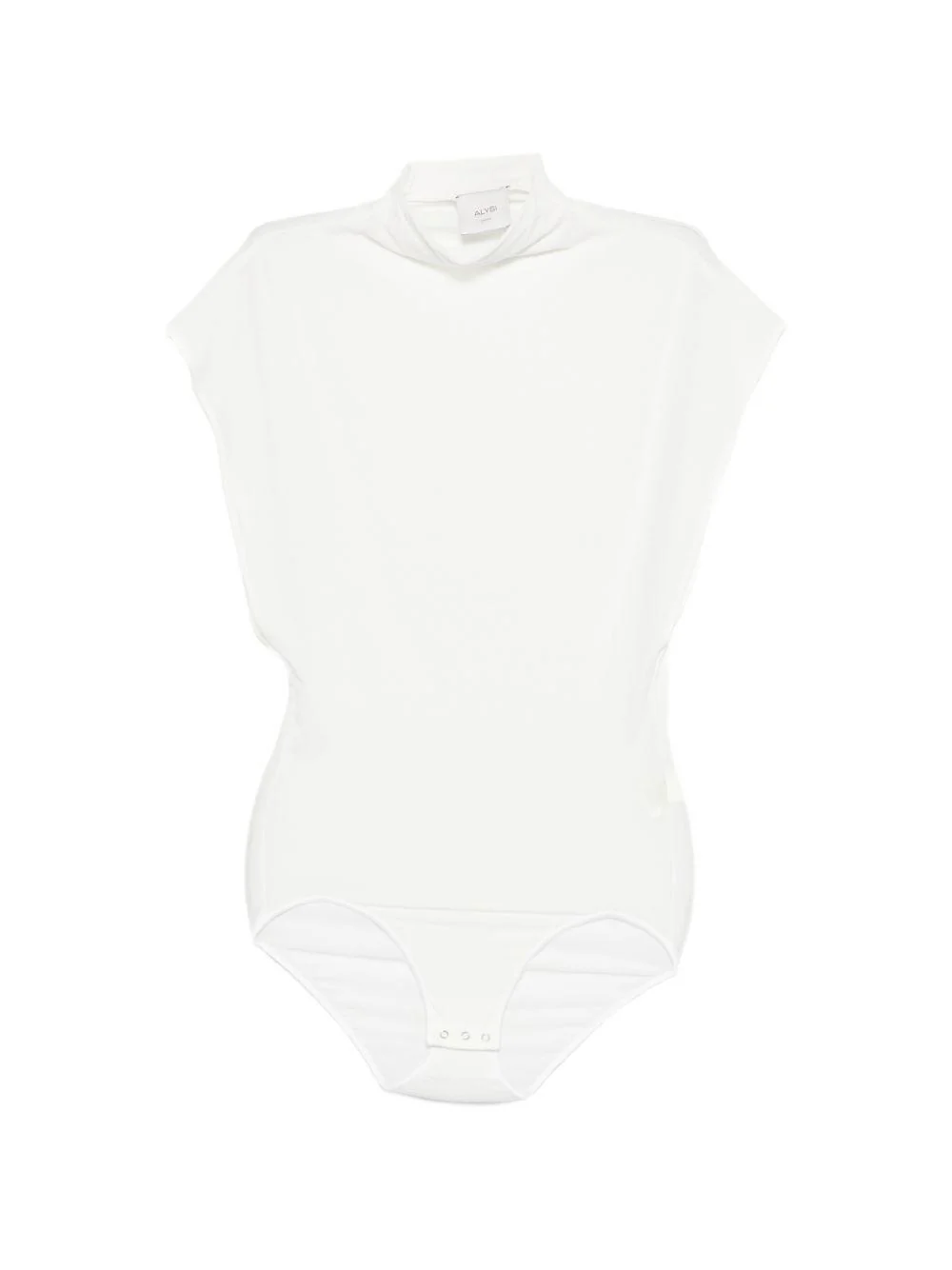 Body per donna Alysi bianco con collo alto
