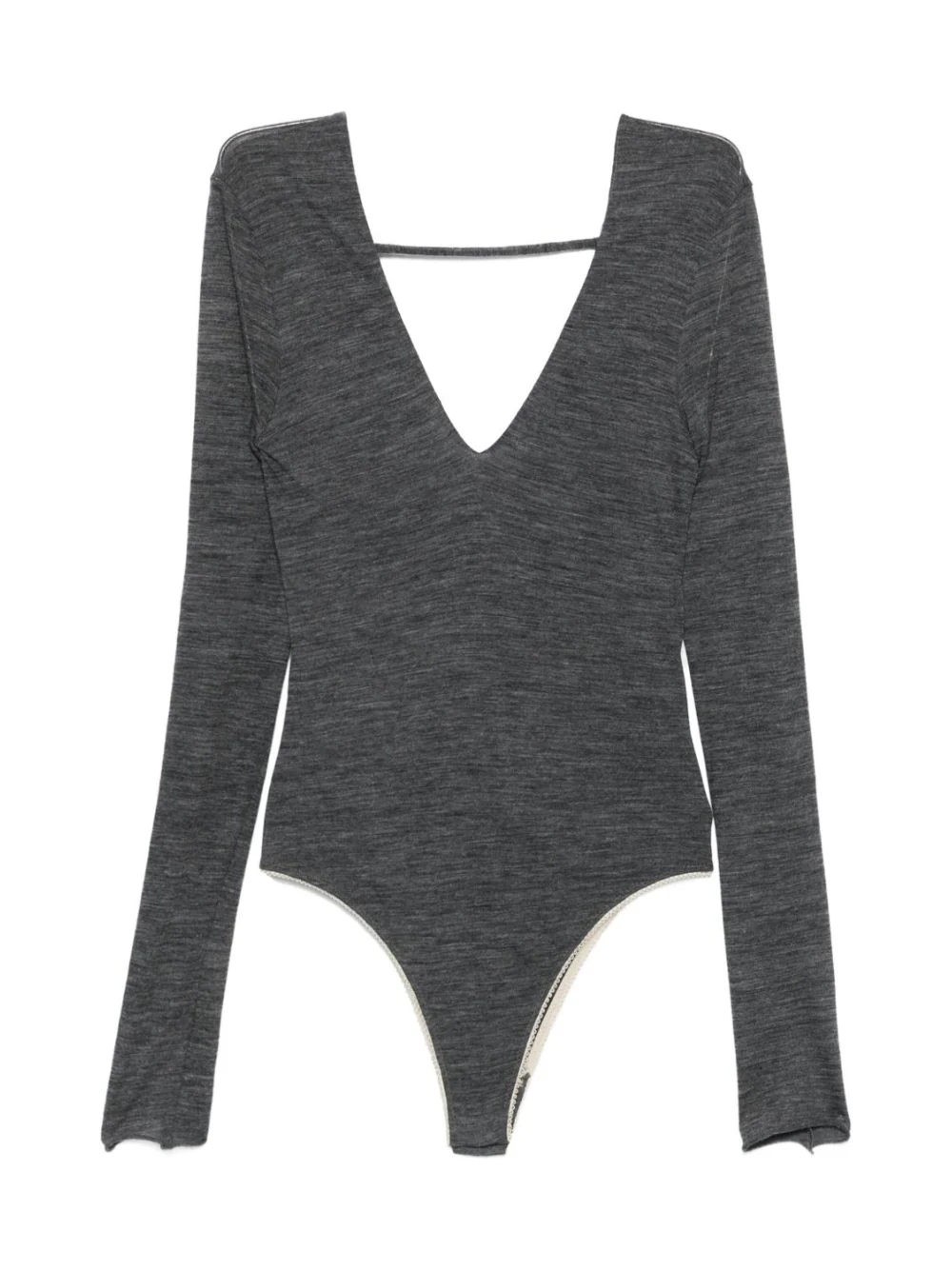 Body per donna ALYSI grigio con scollo a V
